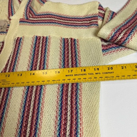 Ethereal Baja Size Small Hoodie Striped  Boho Surf Skater Grunge Festival Indie - Picture 6 of 9
